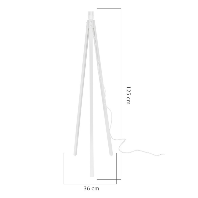 Lampada da terra Rodi ASZ1239 treppiede bianco moderna design