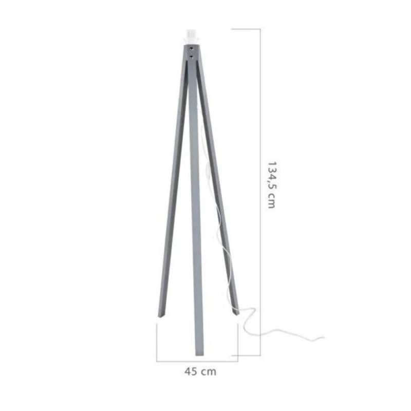 Lampada da terra Deco MDL3009 treppiede grigio moderna design