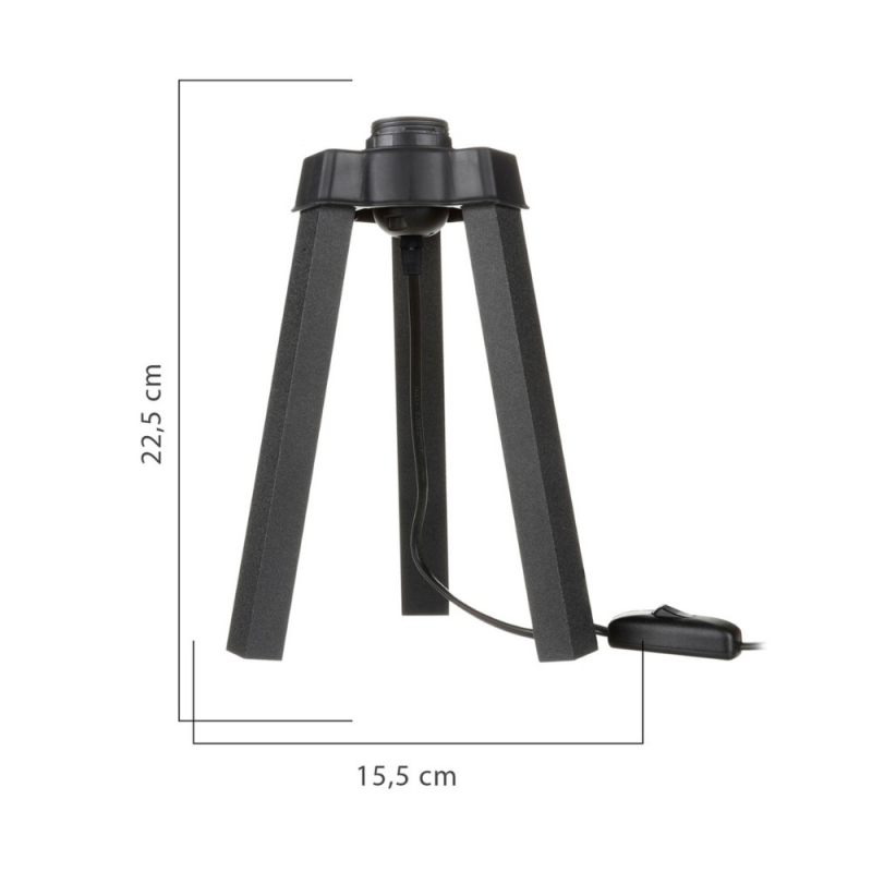 Lampada da tavolo Piko MDL4769 colore nero design moderno