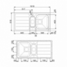 Lavello Smeg LFB102 inox 100x50 cm 1 1/2 vasca con gocciolatoio
