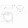 Lavello tondo Smeg 10I3PN 43,5 cm PVD nero opaco design moderno