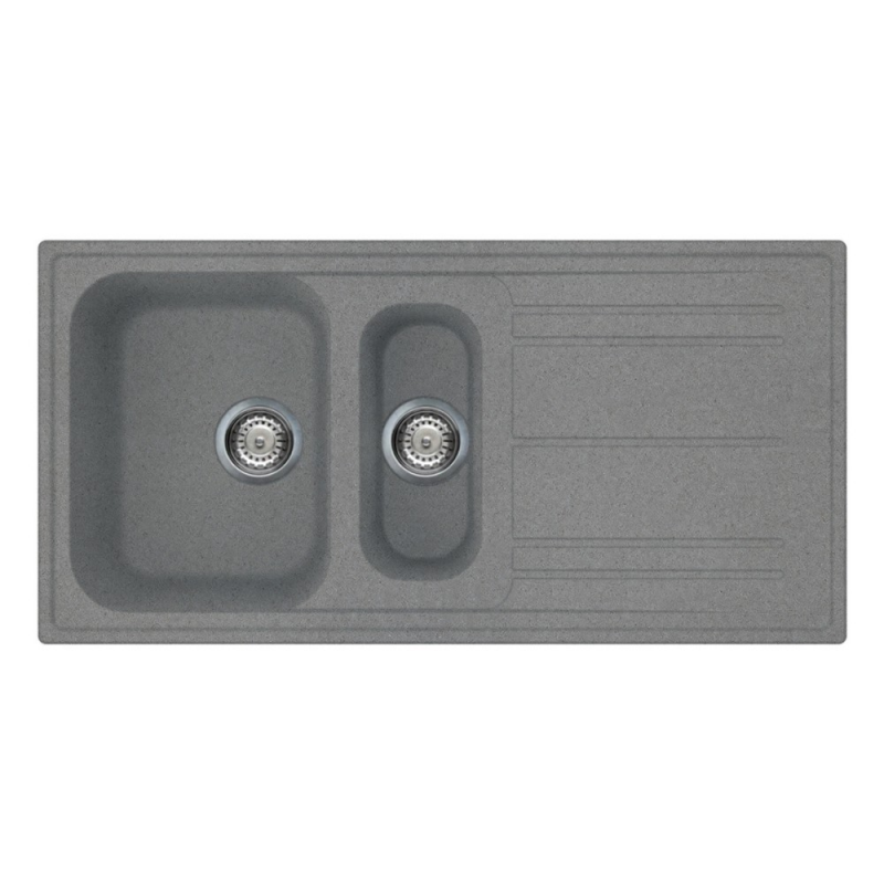 Lavello Smeg LZ102TT titanio 100x50 cm 1 1/2 vasca gocciolatoio