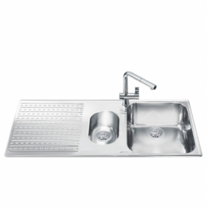 Lavello Smeg LTS102S2 inox 100x50 cm 1,5 vasca gocciolatoio sinistro