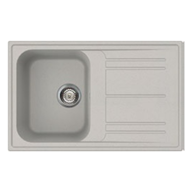 Lavello Smeg LZ791AL alluminio 79x50 cm 1 vasca gocciolatoio