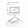 Lavello Smeg LZ791AL alluminio 79x50 cm 1 vasca gocciolatoio