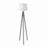 Lampada da terra Decogri3565 piantana grigia paralume bianco