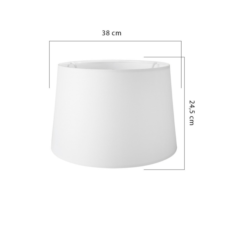 Lampada da terra Decogri3565 piantana grigia paralume bianco