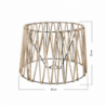 Lampada da terra Decone 1188 piantana nera paralume iuta