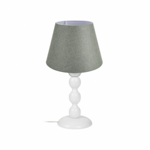 Lampada da tavolo Lagunah272638 paralume verde base bianca