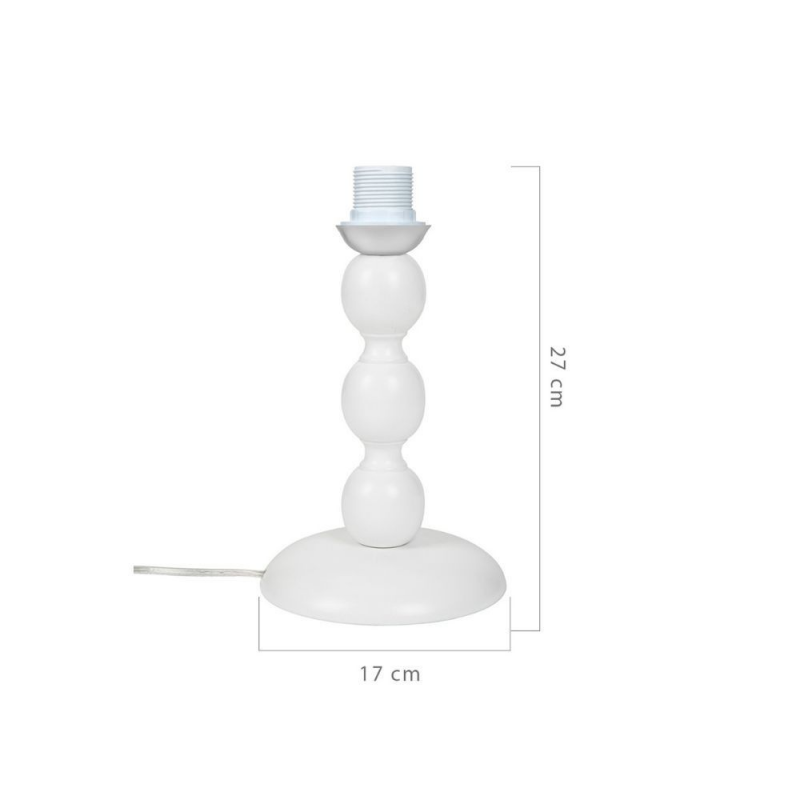 Lampada da tavolo Lagunah272638 paralume verde base bianca