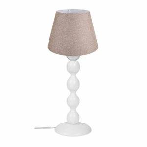 Lampada da tavolo Lagunah372634 paralume beige base bianca