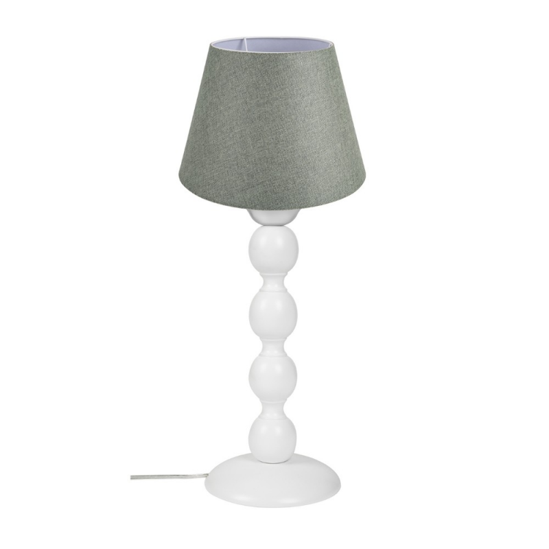 Lampada da tavolo Lagunah372638 paralume verde base bianca