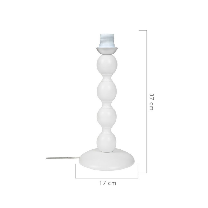 Lampada da tavolo Lagunah372638 paralume verde base bianca