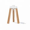 Lampada da tavolo Pikoro2638 paralume verde base rovere moderna