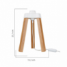 Lampada da tavolo Pikoro2638 paralume verde base rovere moderna