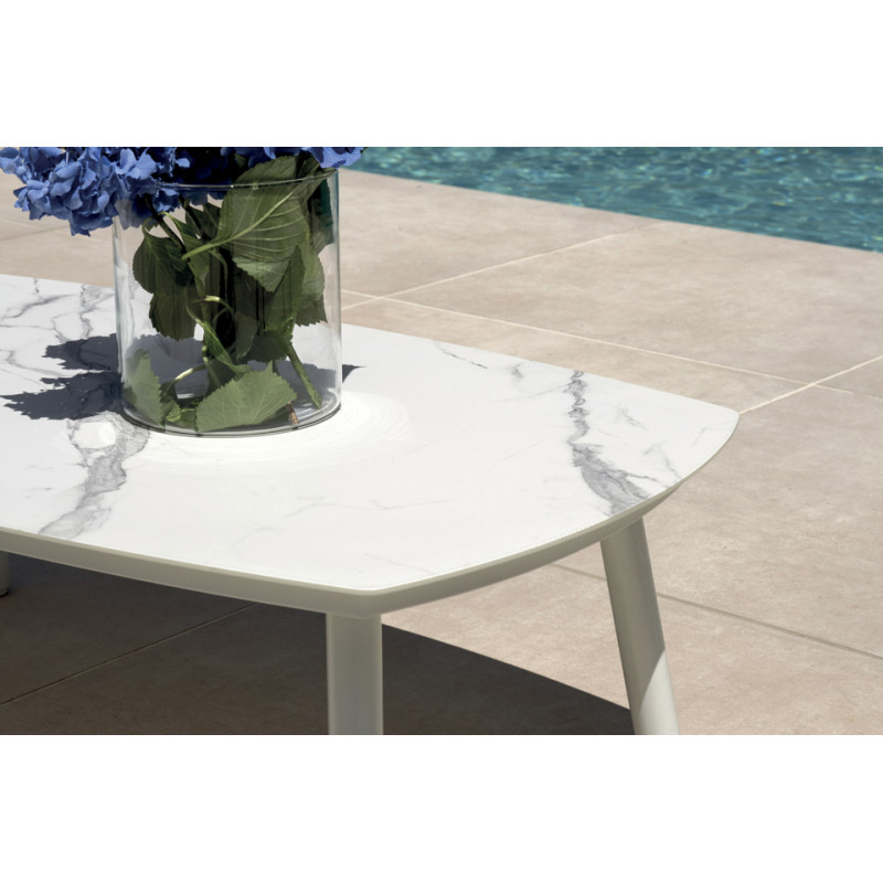Salotto da Giardino Cadice Alluminio Bianco Moia