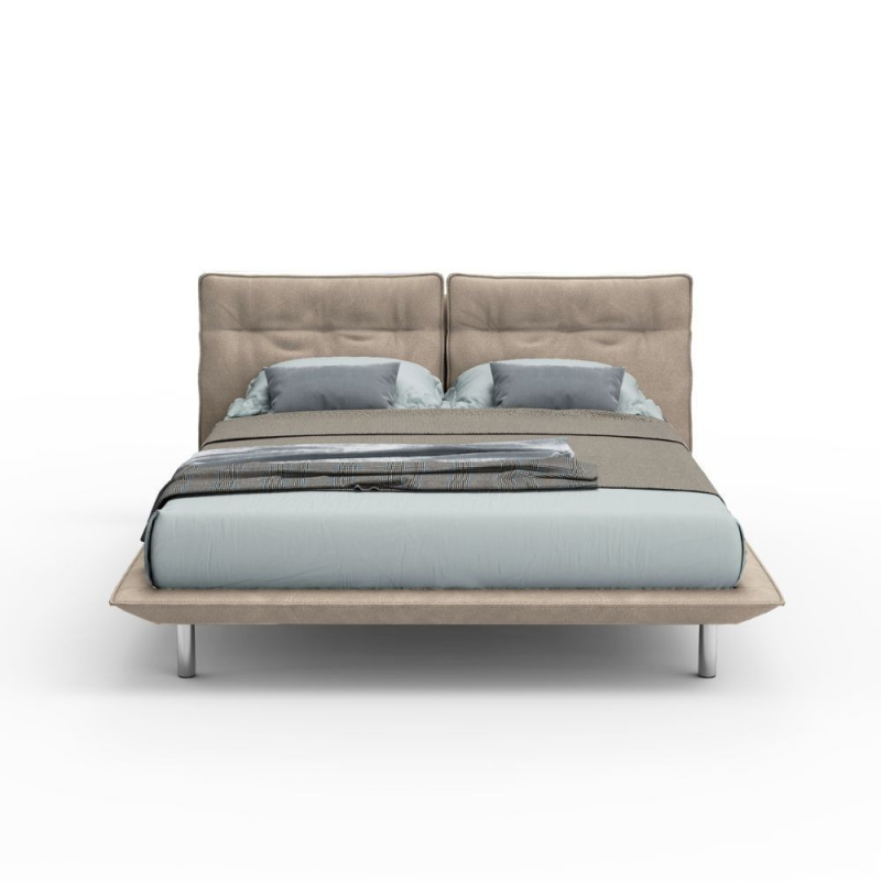 Letto Bolt matrimoniale fisso beige moderno e confortevole