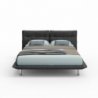 Letto Bolt matrimoniale fisso grigio scuro moderno e solido