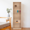 Libreria Nepo 5 nicchie a giorno colore rovere moderna