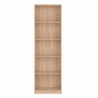 Libreria Nepo 5 nicchie a giorno colore rovere moderna
