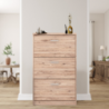 Scarpiera Nepo 3 scomparti colore rovere moderna e compatta