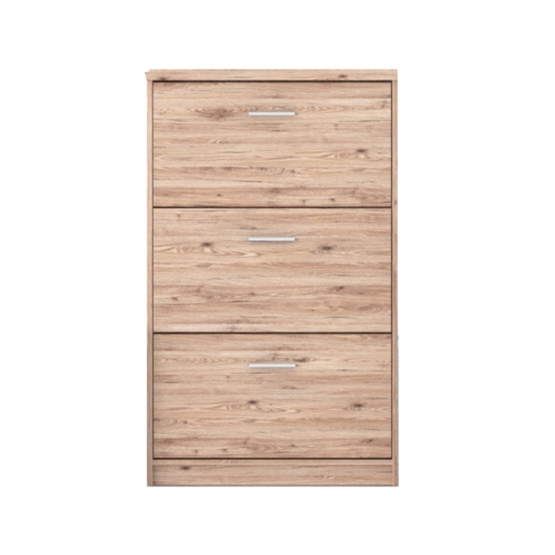 Scarpiera Nepo 3 scomparti colore rovere moderna e compatta