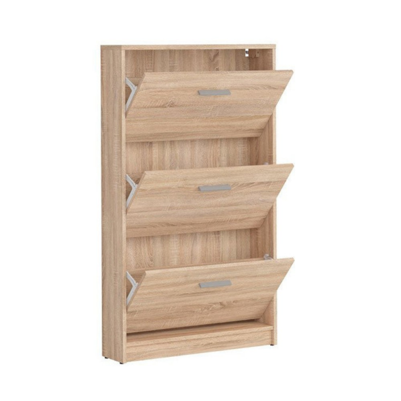 Scarpiera Nepo 3 scomparti colore rovere moderna e compatta