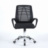 Poltrona ufficio New Bisk 48x51x88 cm mesh nero base cromata