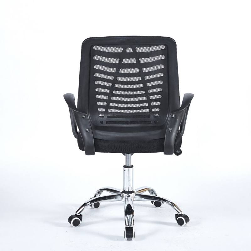 Poltrona ufficio New Bisk 48x51x88 cm mesh nero base cromata