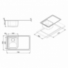 Lavello Smeg SP791SOT 79x50 cm 1 vasca gocciolatoio ottone