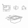 Lavello monovasca Smeg VST50AL 50 cm sottotop alluminio