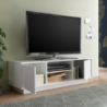 Base TV Ice bianco lucido moderna e capiente per soggiorno