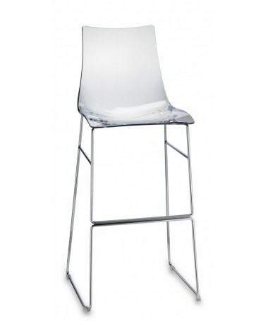 SGABELLI ZEBRA ANTISHOCK SET DA 2 A SLITTA H 80 in POLICARBONATO e struttura in ACCIAIO CROMATO SCAB DESIGN