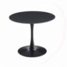 Tavolo rotondo Dot piano ceramica marmo nero opaco e oro