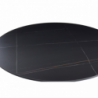 Tavolo rotondo Dot piano ceramica marmo nero opaco e oro