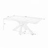 Tavolo Germany 180x90 ceramica marmo grigio opaco gambe nere