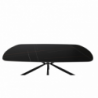 Tavolo Style fisso ceramica marmo nero opaco oro gambe nere