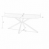 Tavolo Style fisso ceramica marmo nero opaco oro gambe nere