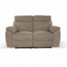 Divano recliner Boston 2 posti elettrico in tessuto giulia 9703 cappuccino