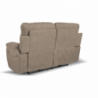 Divano recliner Boston 2 posti elettrico in tessuto giulia 9703 cappuccino