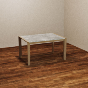 Tavolo allungabile Golia 130x80 tortora piano cemento moderno