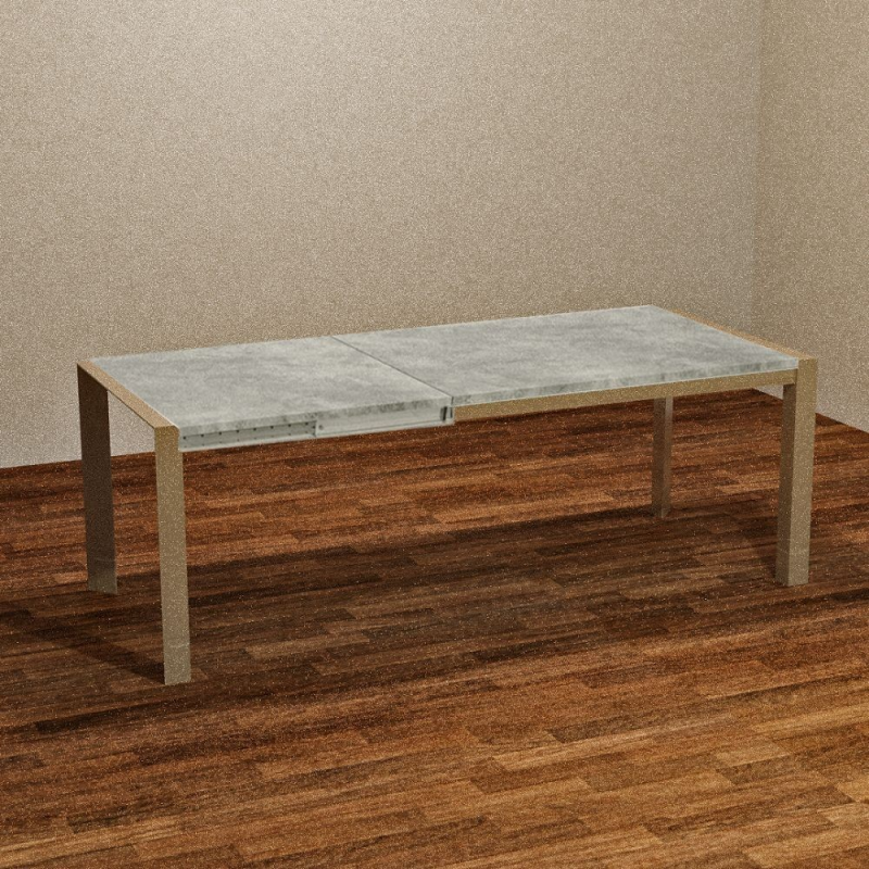 Tavolo allungabile Golia 130x80 tortora piano cemento moderno