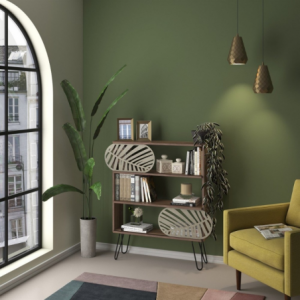 Libreria 3 ripiani Illia noce nero 94x25x117 cm moderna