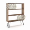 Libreria 3 ripiani Illia noce nero 94x25x117 cm moderna