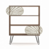 Libreria 3 ripiani Illia noce nero 94x25x117 cm moderna
