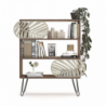 Libreria 3 ripiani Illia noce nero 94x25x117 cm moderna