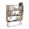 Libreria 3 ripiani Illia noce nero 94x25x117 cm moderna
