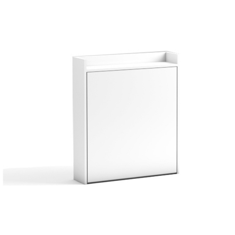 Mobile tavolo estraibile Maso con mensole colore bianco
