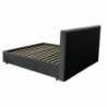 Letto singolo Ascoli contenitore tessuto ash grigio moderno