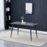 Tavolo Mila 140x80 ceramica effetto marmo grigio opaco moderno
